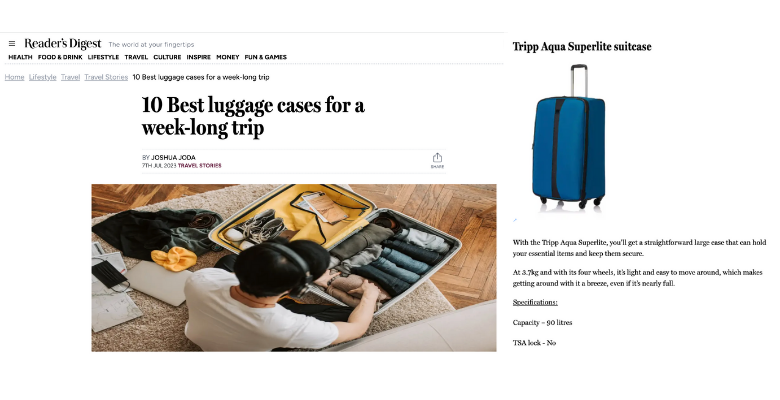 Best Luggage For A Week-Long Trip - Reader's Digest